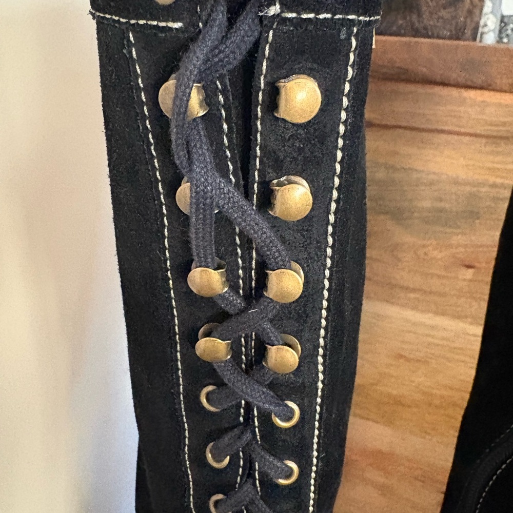 Michael Kors Black Suede Boots - Picture 14 of 15